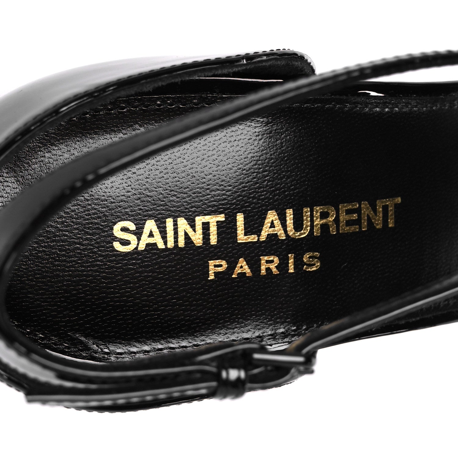 Saint Laurent Patent Calfskin Opyum 110 Sandals 39 Black 8 of 10