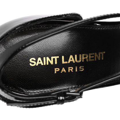 Saint Laurent Patent Calfskin Opyum 110 Sandals 39 Black 8 of 10