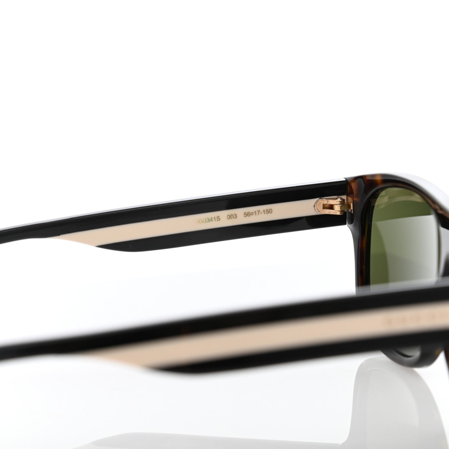 Acetate Square Frame Web Sunglasses GG0341S Tortoise