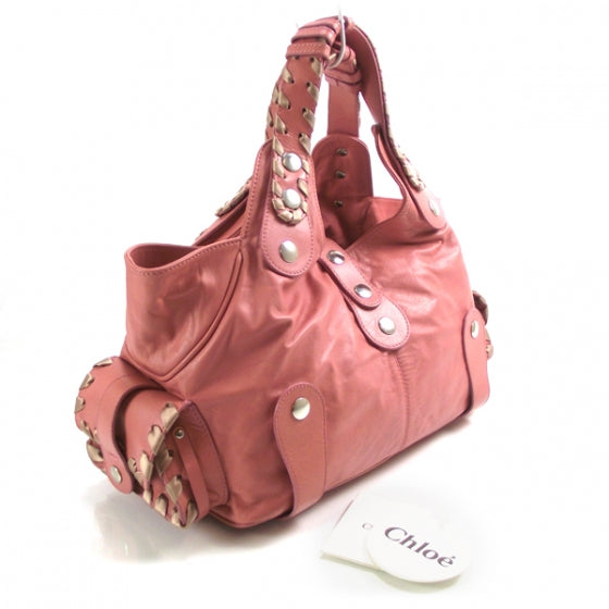 Calfskin Silverado Shoulder Bag Rose