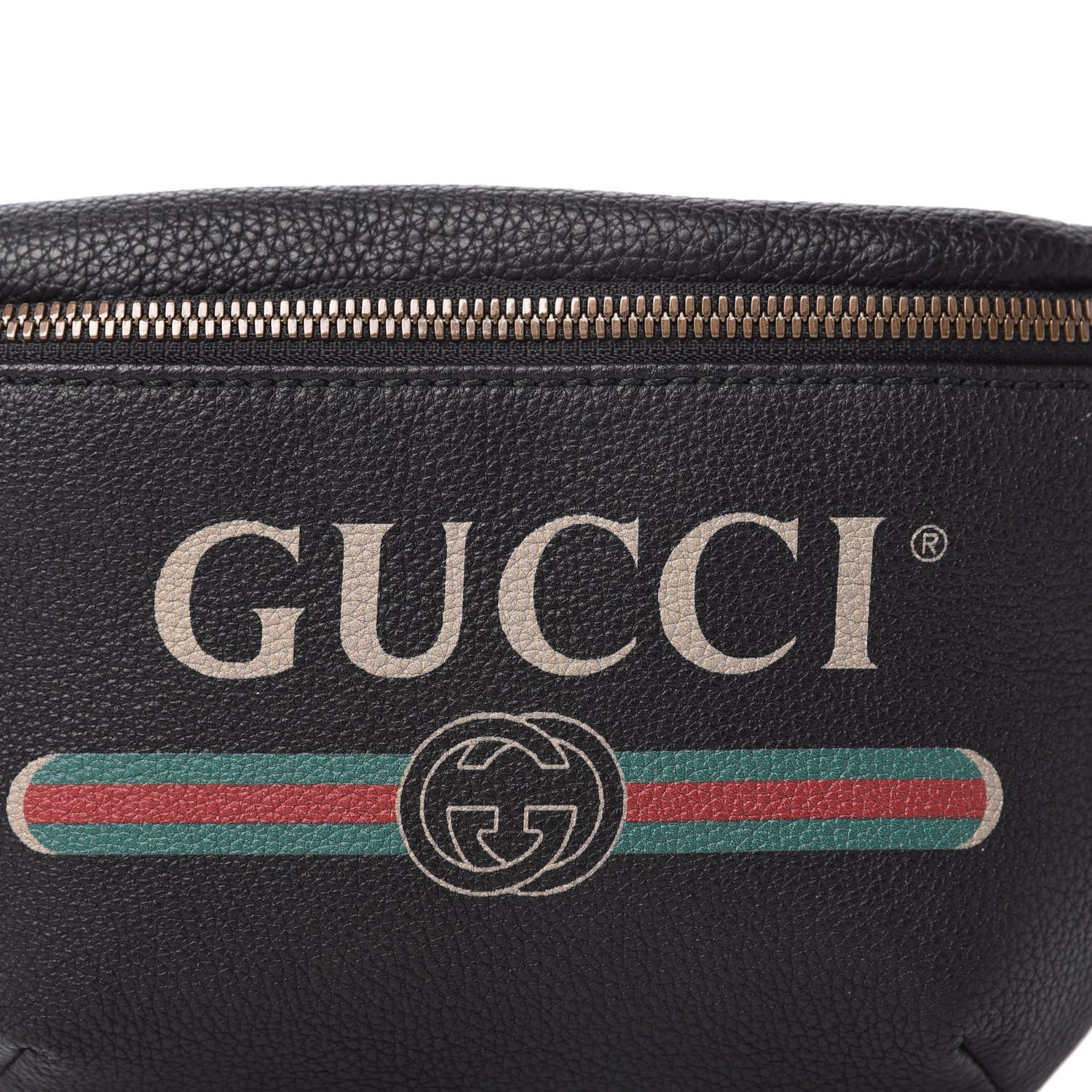 Gucci Grained Calfskin Small Logo Belt Bag Black 10 of 11