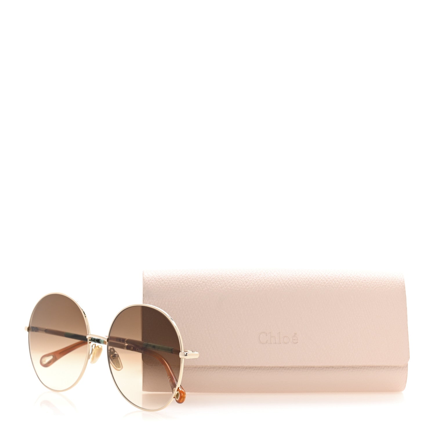 Chloe Metal Round Sunglasses CH0112S Gold Brown 7 of 7