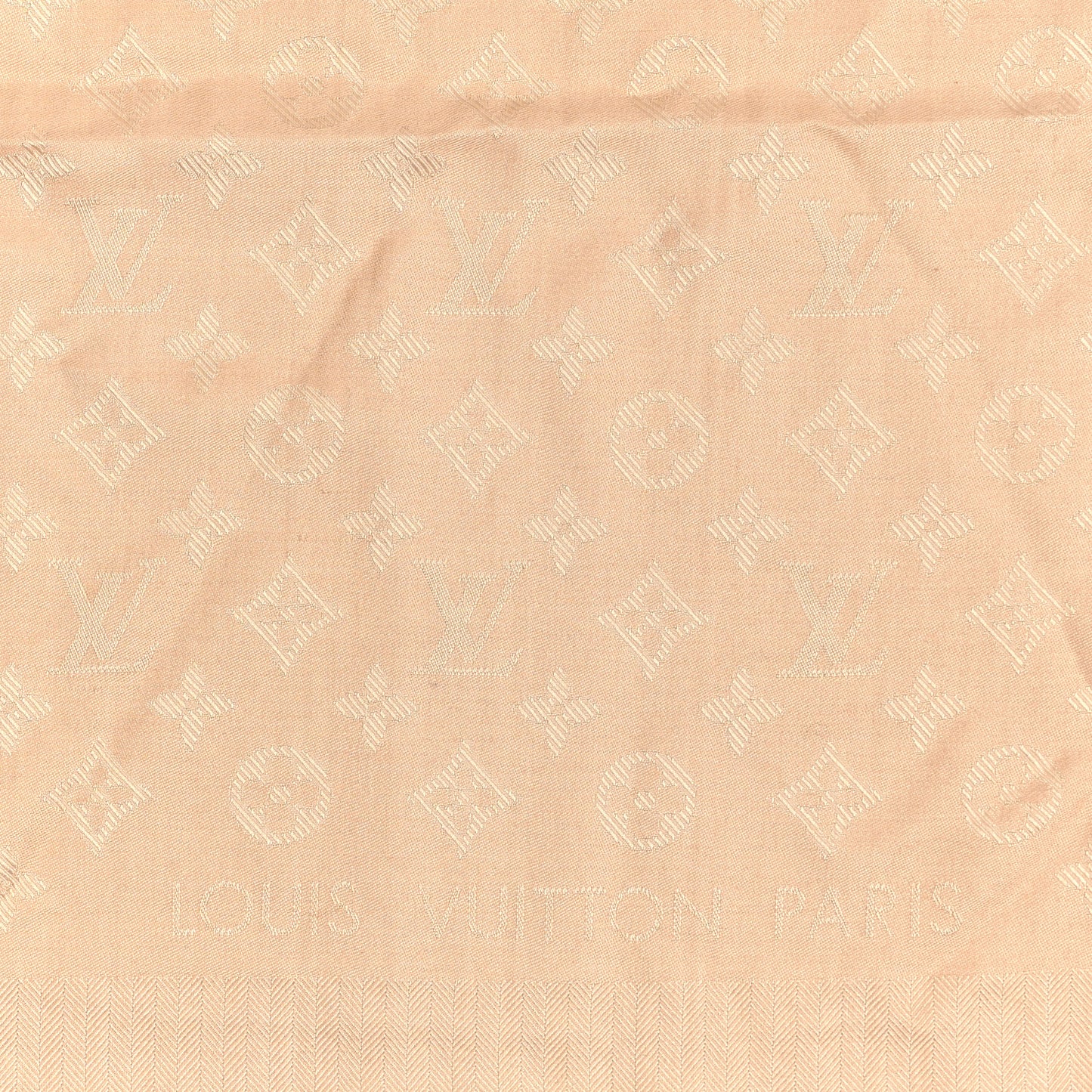 Silk Cashmere Monogram My Everything Shawl XS Beige