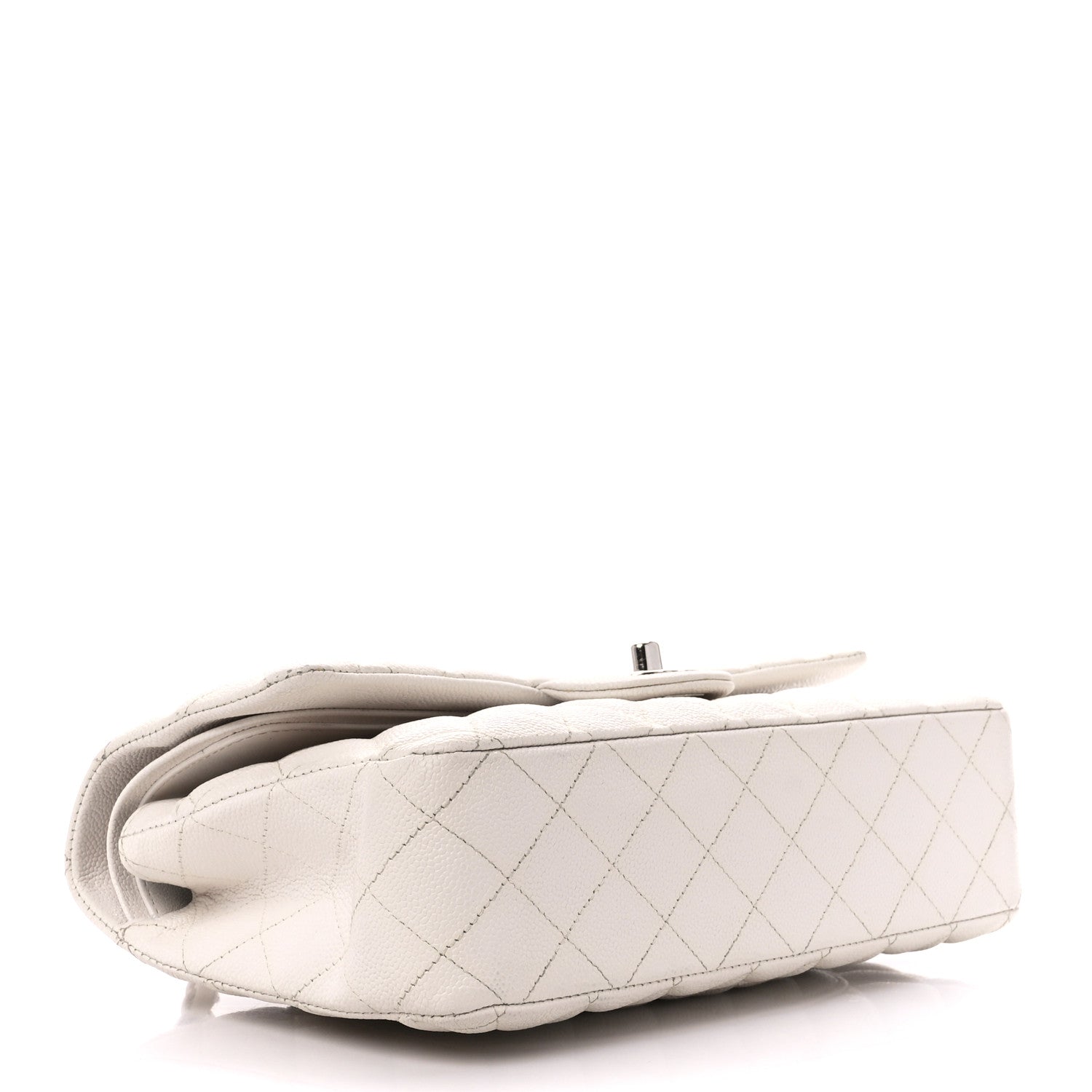 Chanel Caviar Quilted Medium Double Flap White 4 of 12