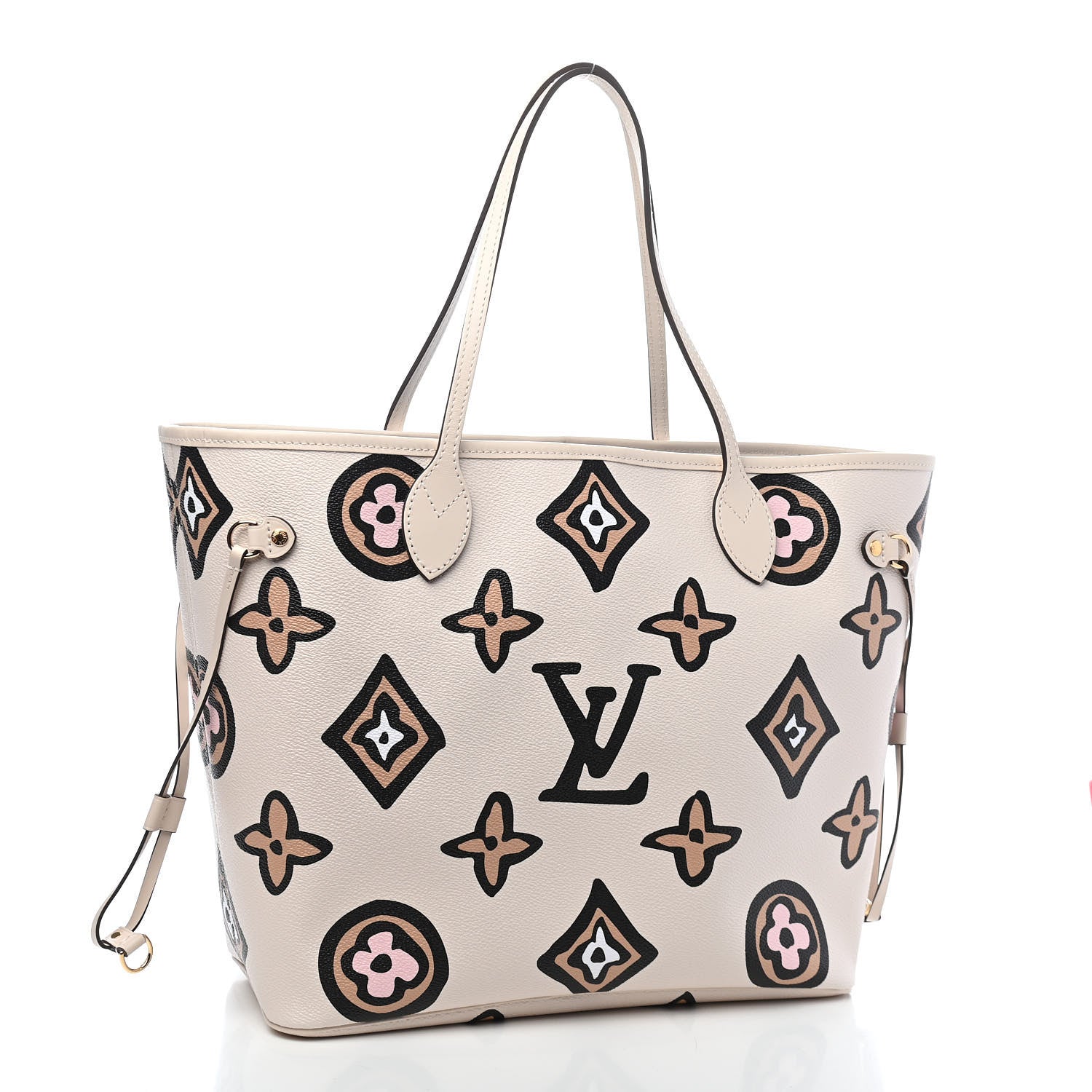 Louis Vuitton Monogram Giant Wild At Heart Neverfull MM Creme 3 of 8