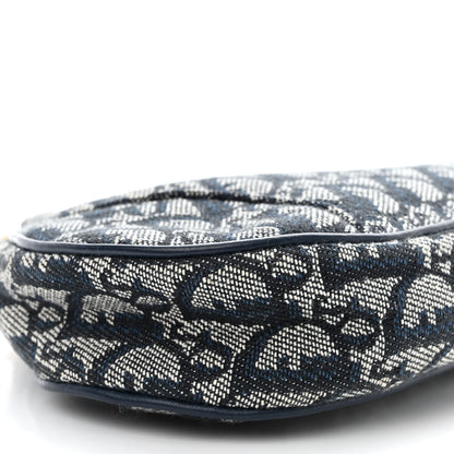 Christian Dior Monogram Mini Saddle Pochette Navy 9 of 11