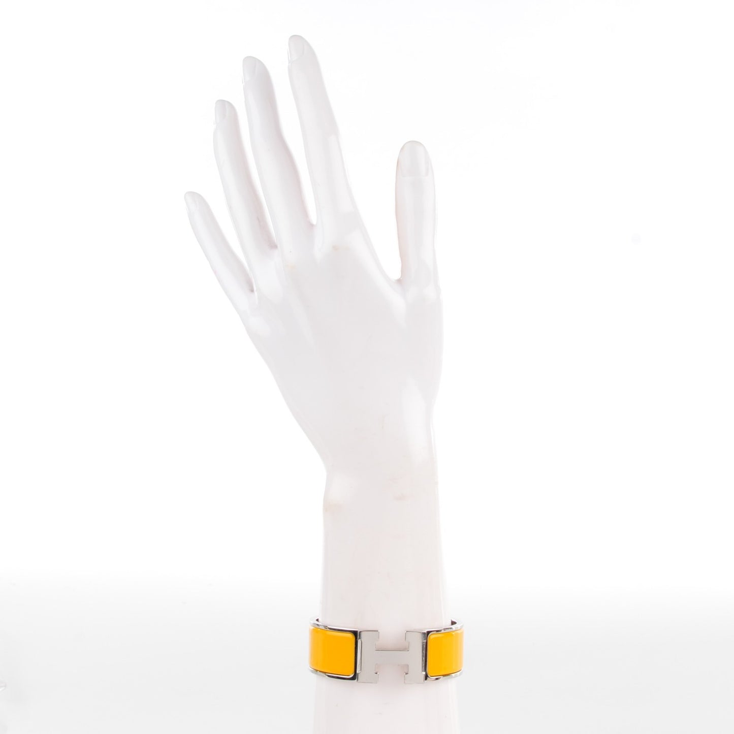 Enamel Wide Clic Clac H Bracelet PM Jaune Citrone