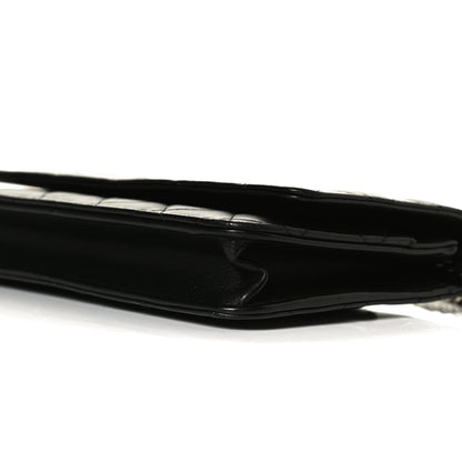 Chanel Lambskin Quilted Wallet On Chain WOC Black 10 of 15