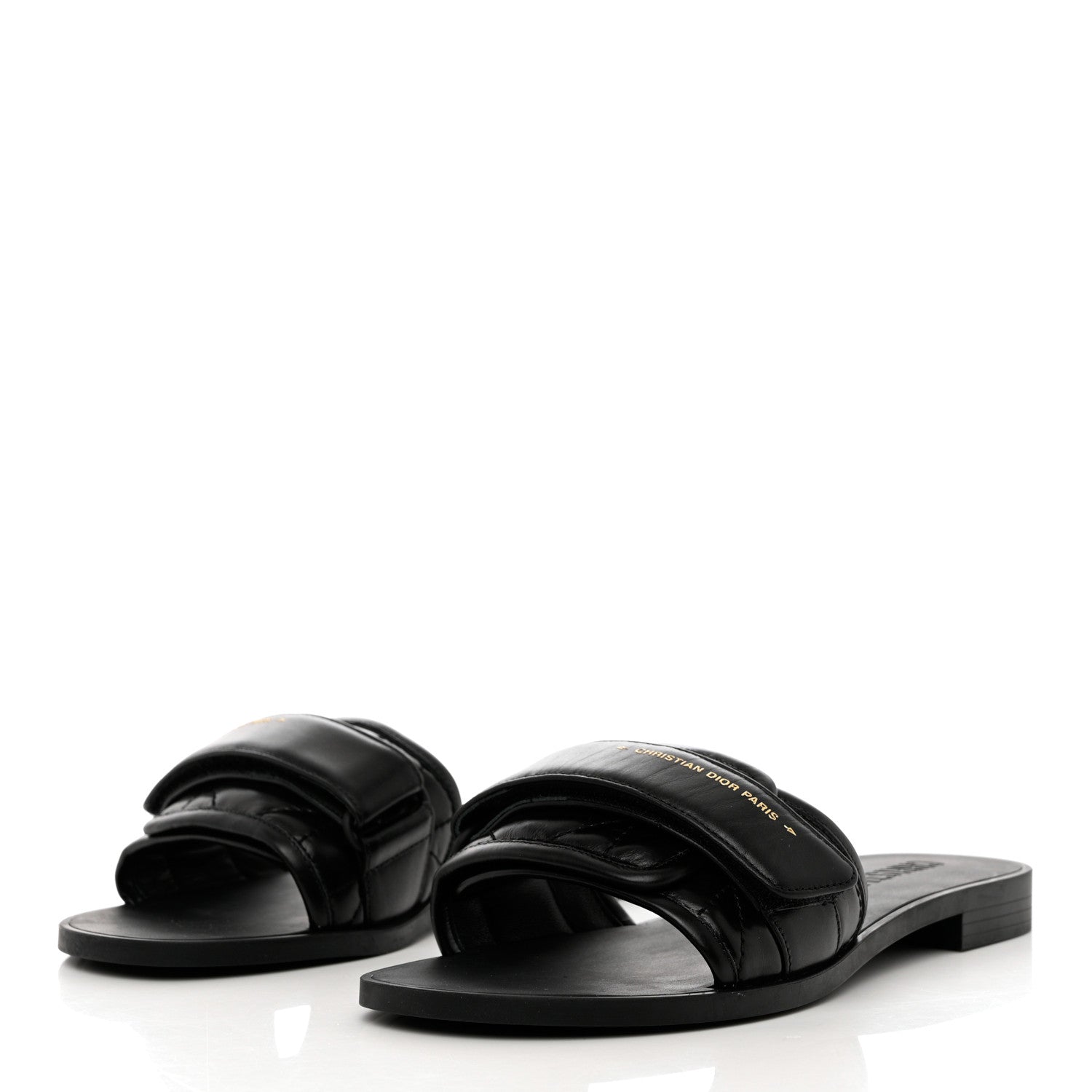 Christian Dior Calfskin Cannage Dio(r)evolution Slide Sandals 36 Black 3 of 10