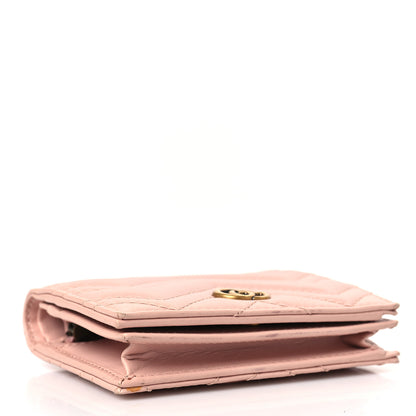 Gucci Calfskin Matelasse GG Marmont Card Case Wallet Perfect Pink 4 of 9