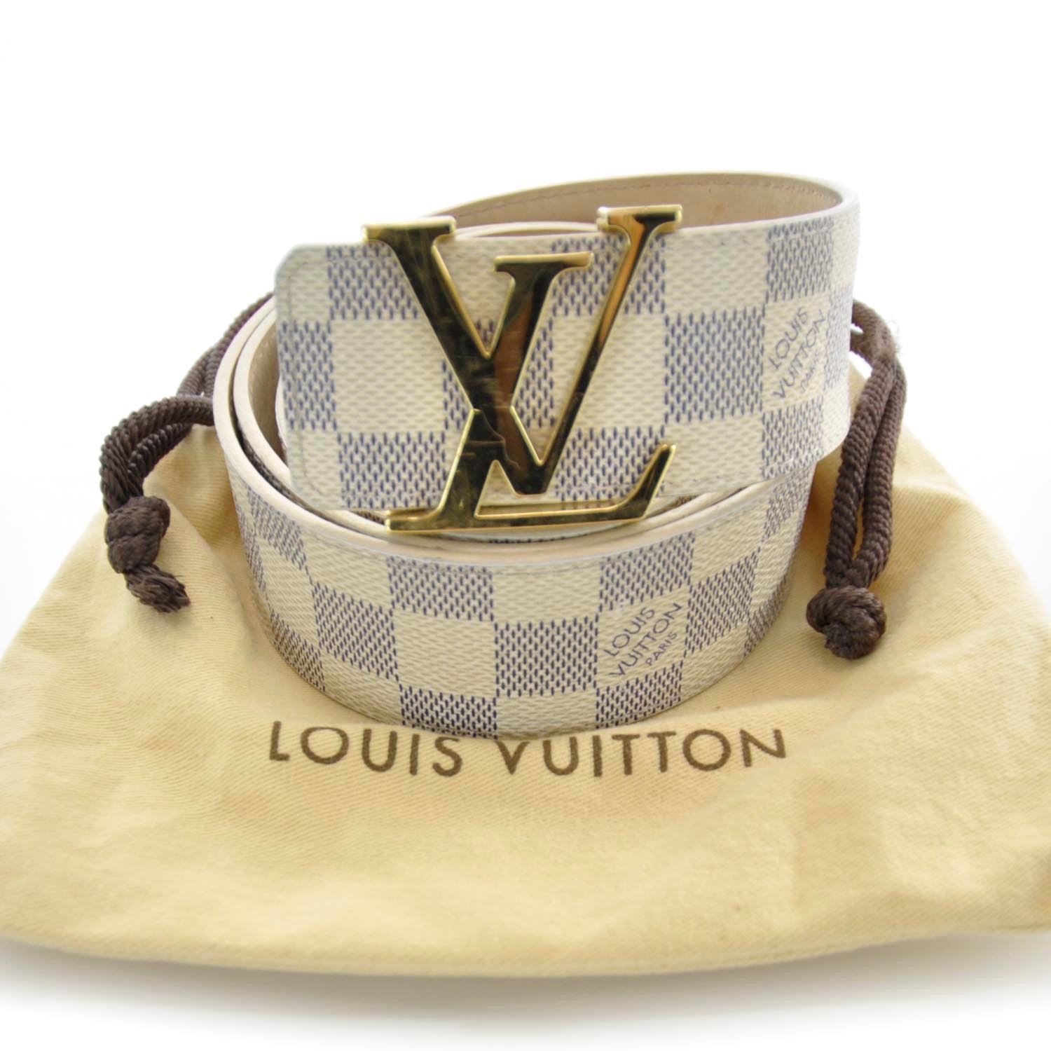 Louis Vuitton Damier Azur LV Initiales Belt 100 40 7 of 8
