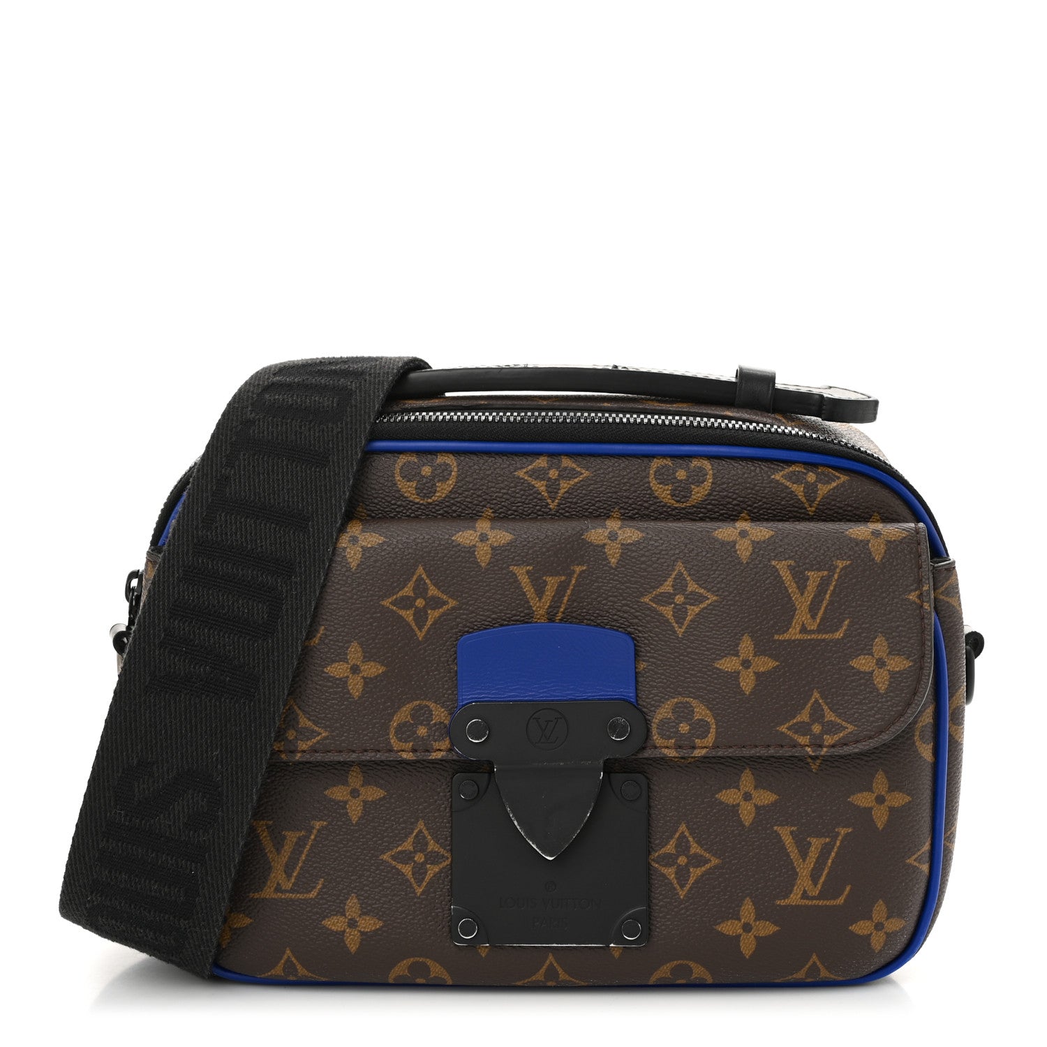 Louis Vuitton Monogram Macassar S Lock Messenger Blue 1 of 10