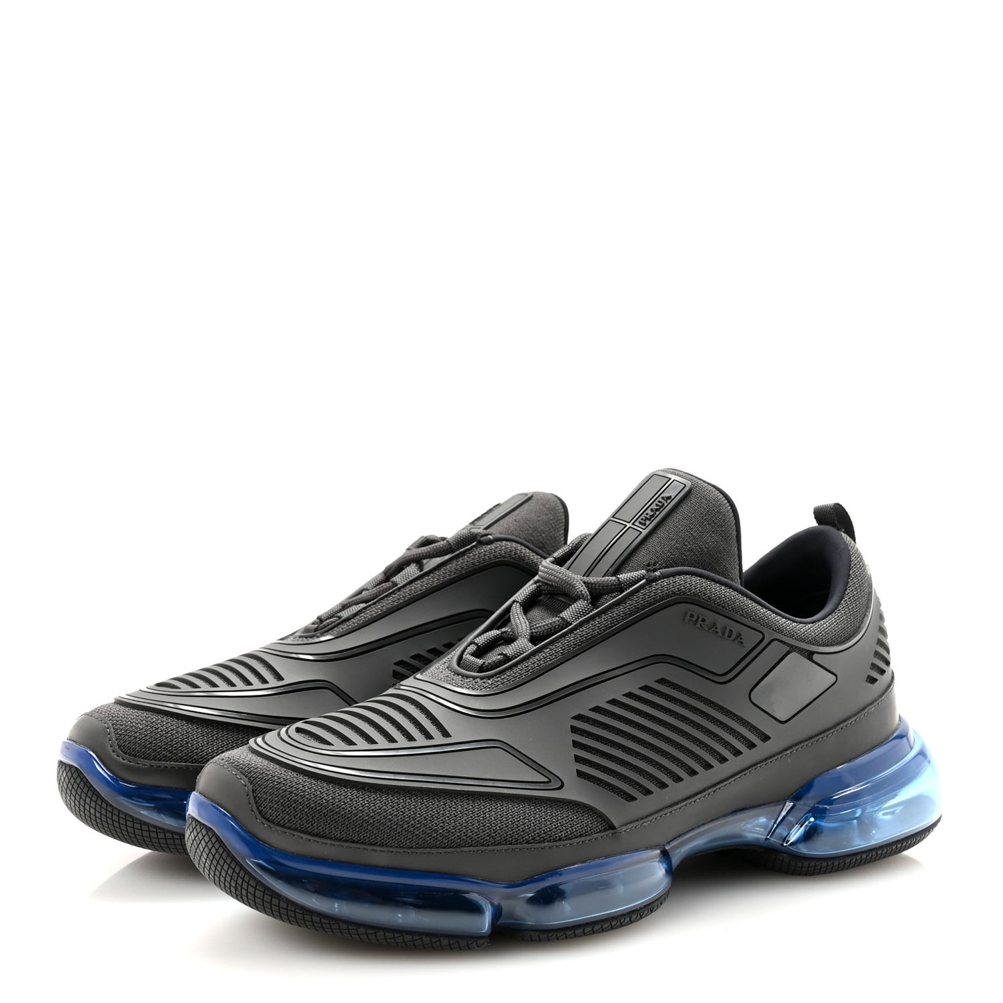 Rubber Knit Fabric Mens Cloudbust Air Sneakers 8.5 Grey Blue