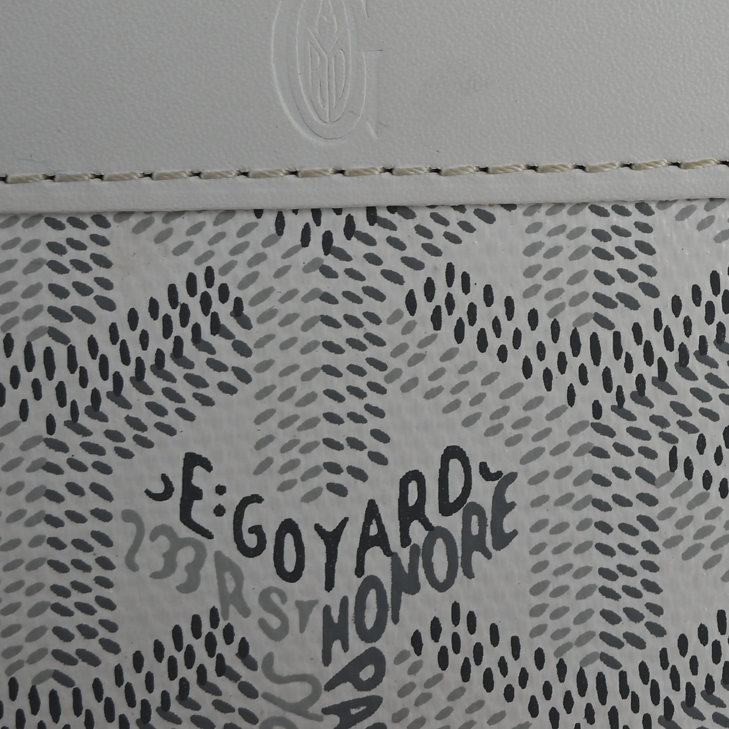 Goyardine Compact Wallet White