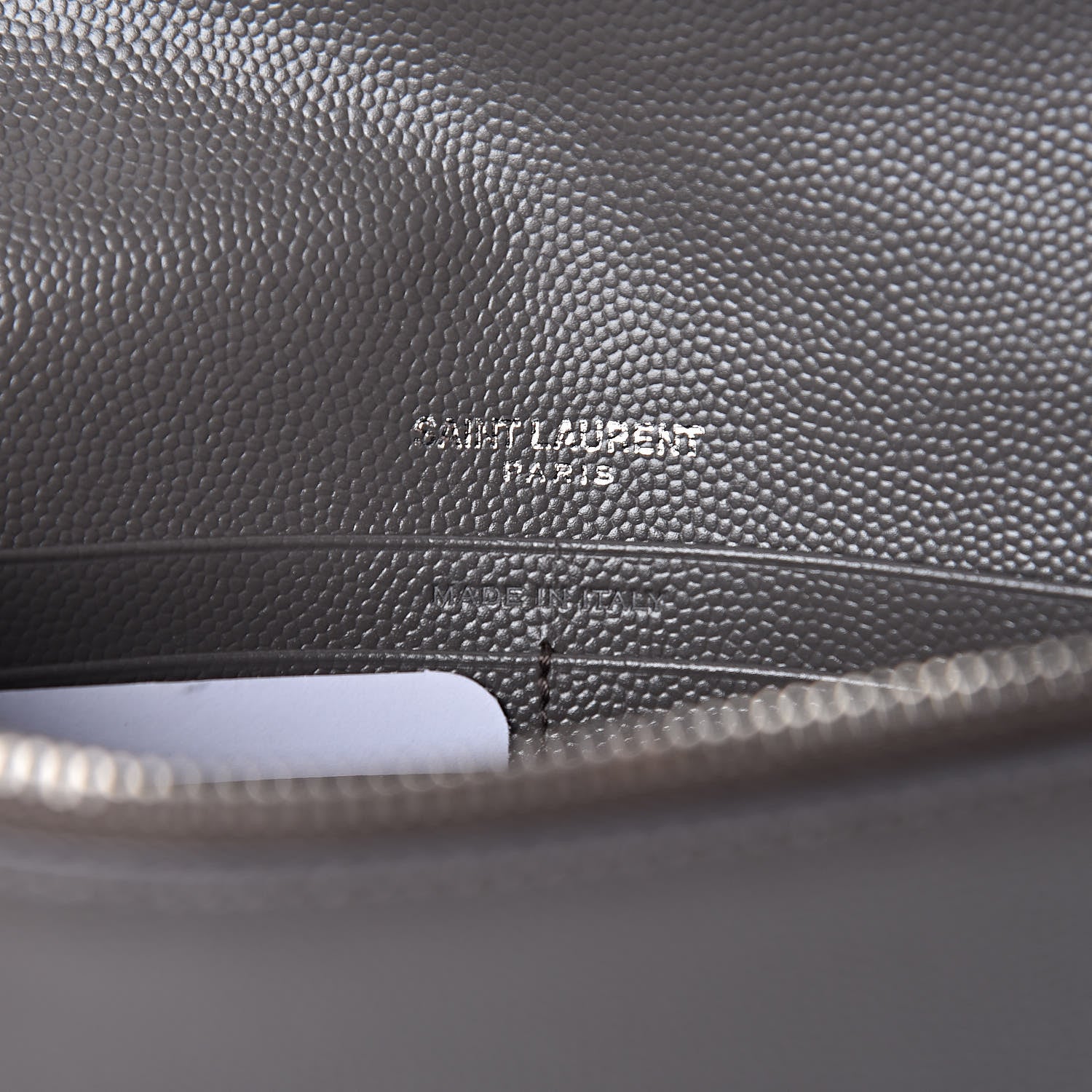Saint Laurent Grain De Poudre Small Classic Monogram Kate Tassel Chain Wallet Gray 6 of 8