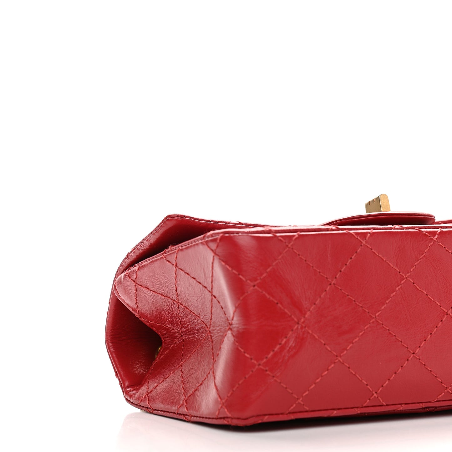 Aged Calfskin Quilted 2.55 Reissue Mini Flap Red