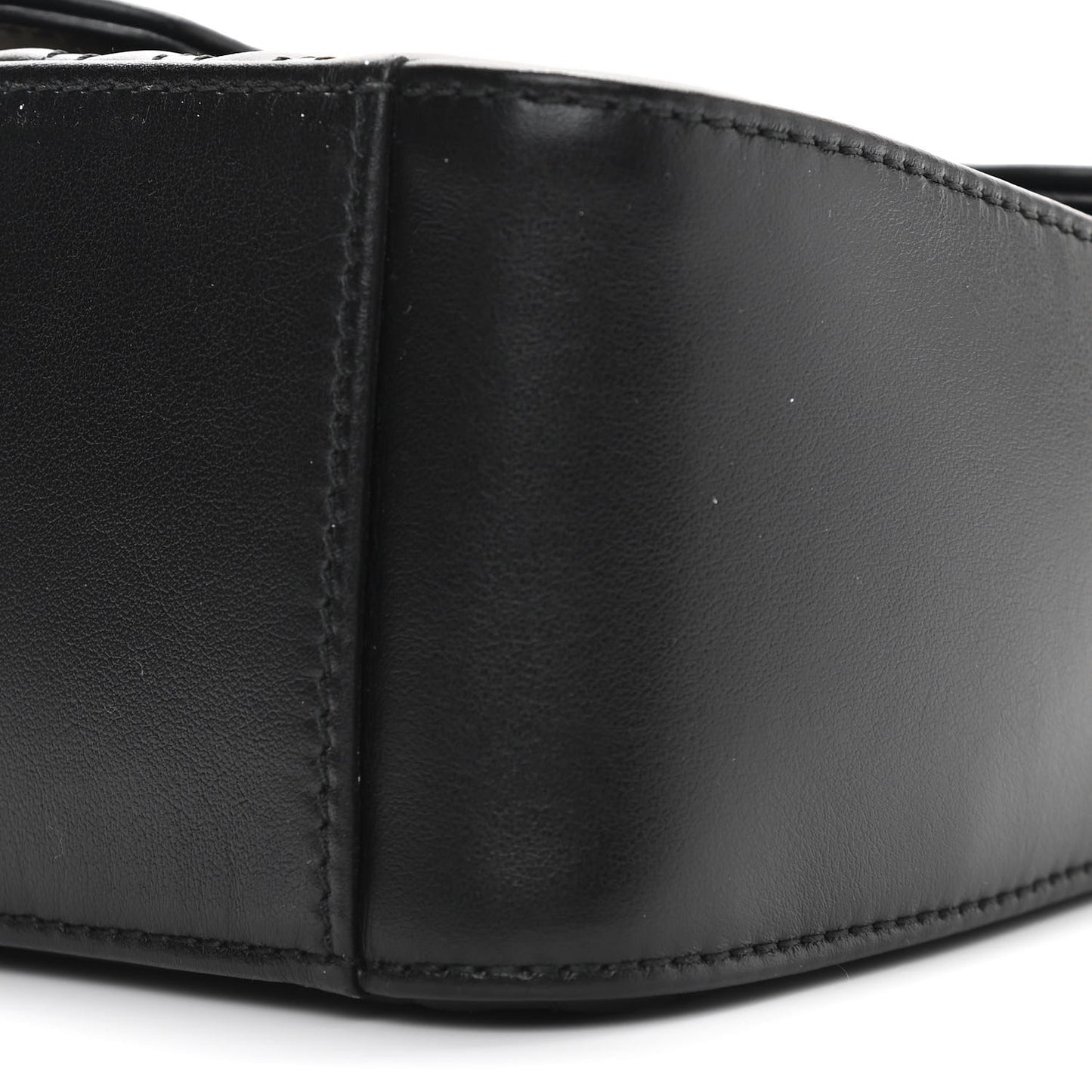 Calfskin Matelasse Mini GG Marmont Top Handle Shoulder Bag Black