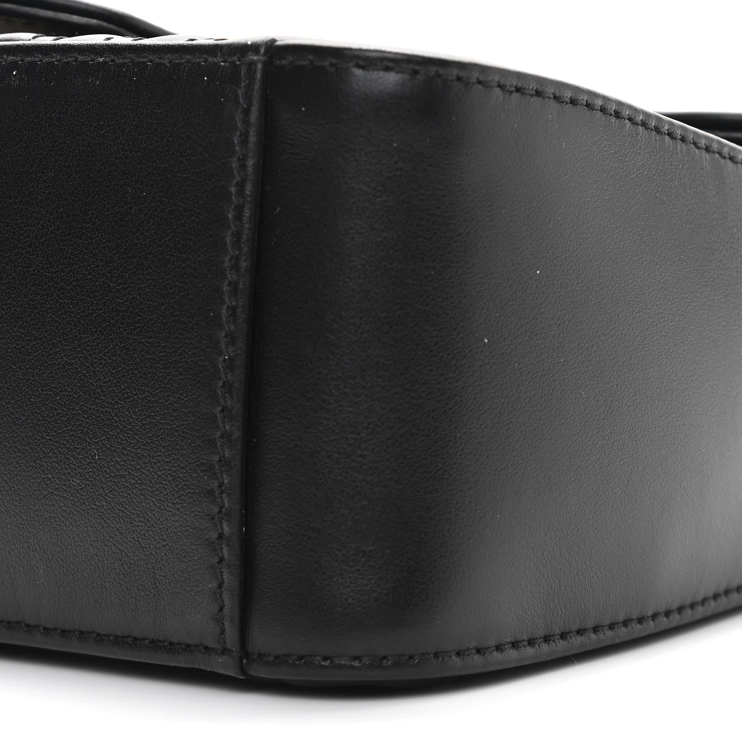 Gucci Calfskin Matelasse Mini GG Marmont Top Handle Shoulder Bag Black 10 of 10