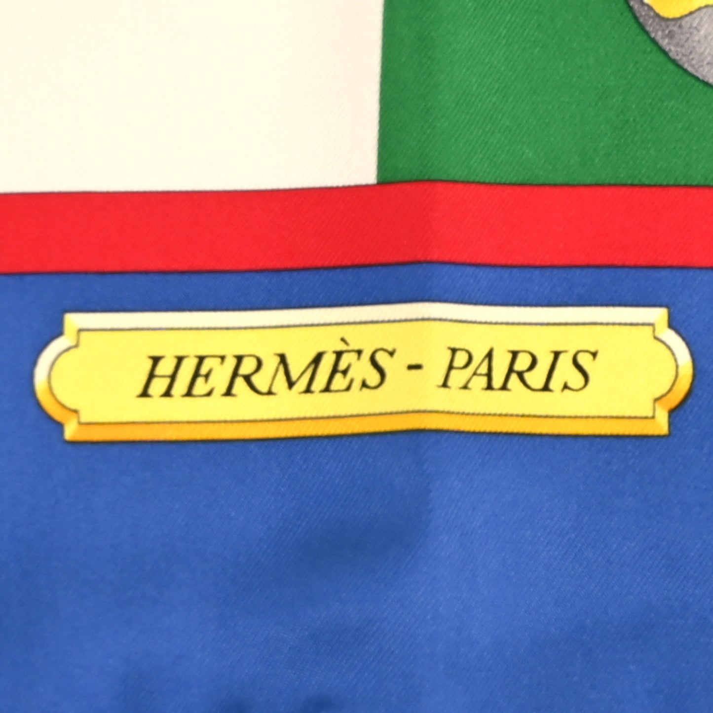 Silk Harnais De Coeur Scarf 90 Bleu Vert Bordeaux