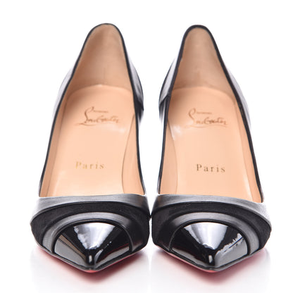 Christian Louboutin Nappa Patent Veau Velours Eklectica 85 Pumps 35.5 Black 2 of 8