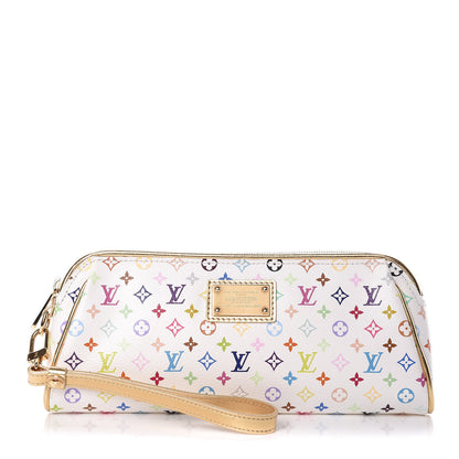 Louis Vuitton Monogram Multicolor Kate Clutch White 1 of 9