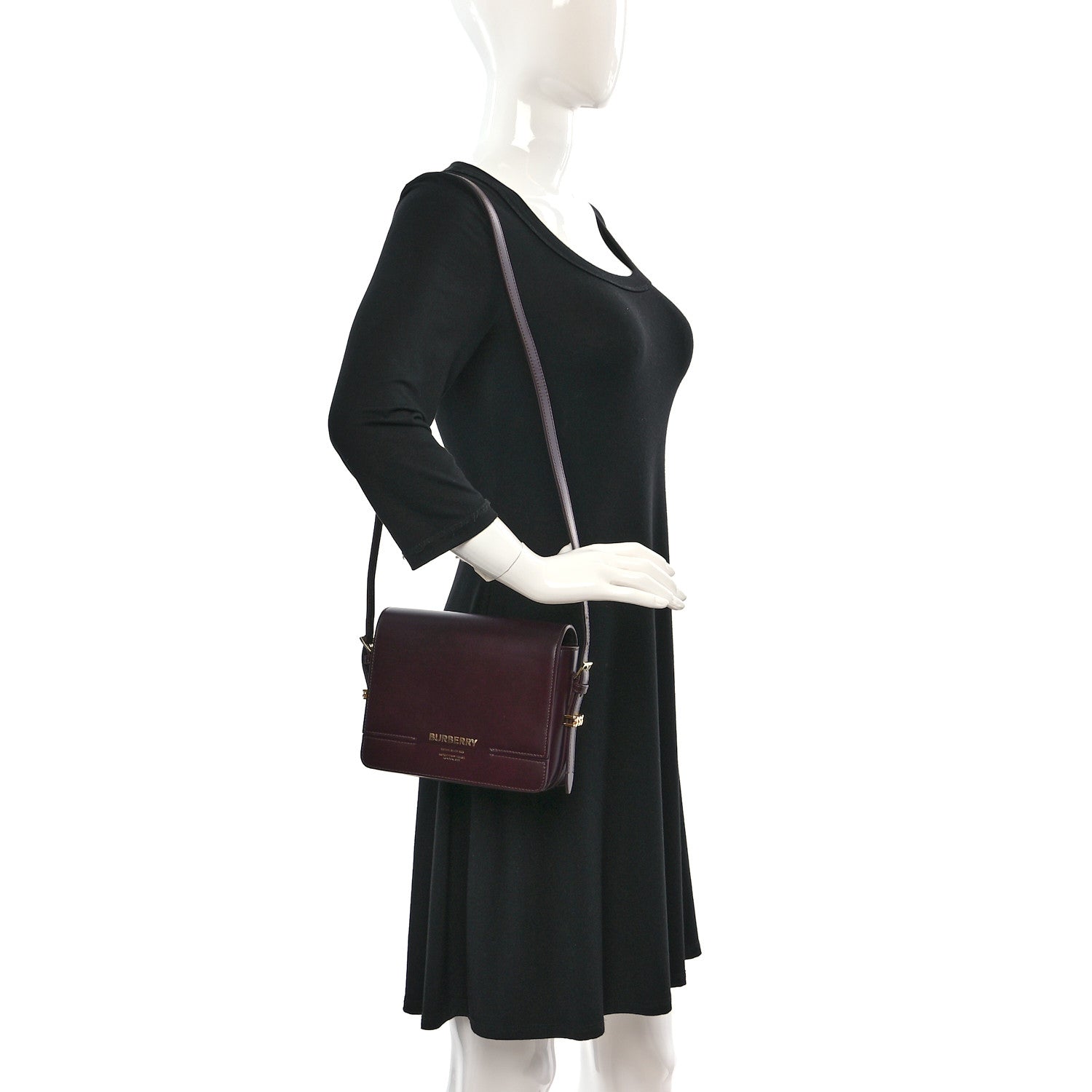 Burberry Smooth Calfskin Small Grace Bag Oxblood 2 of 8