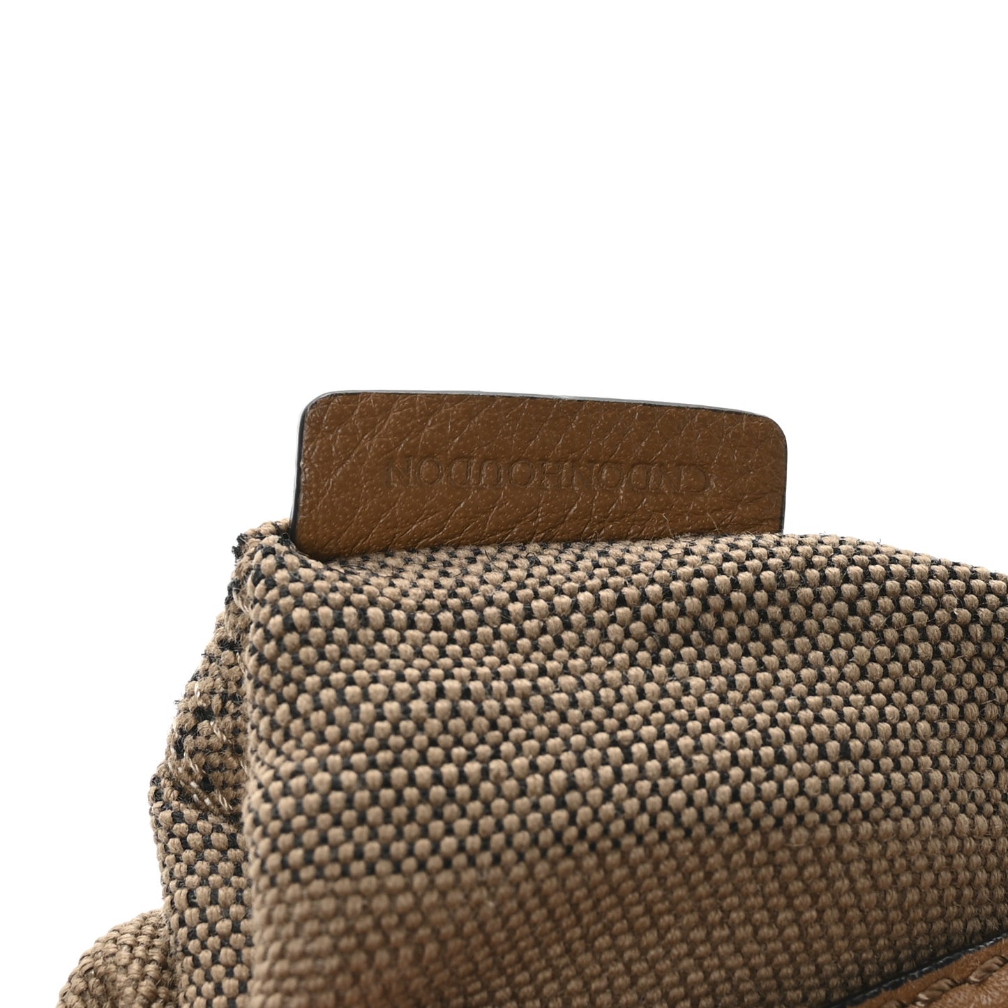 Grainy Calfskin Canvas Mega Check Medium Ashby Tassel Hobo Saddle Brown