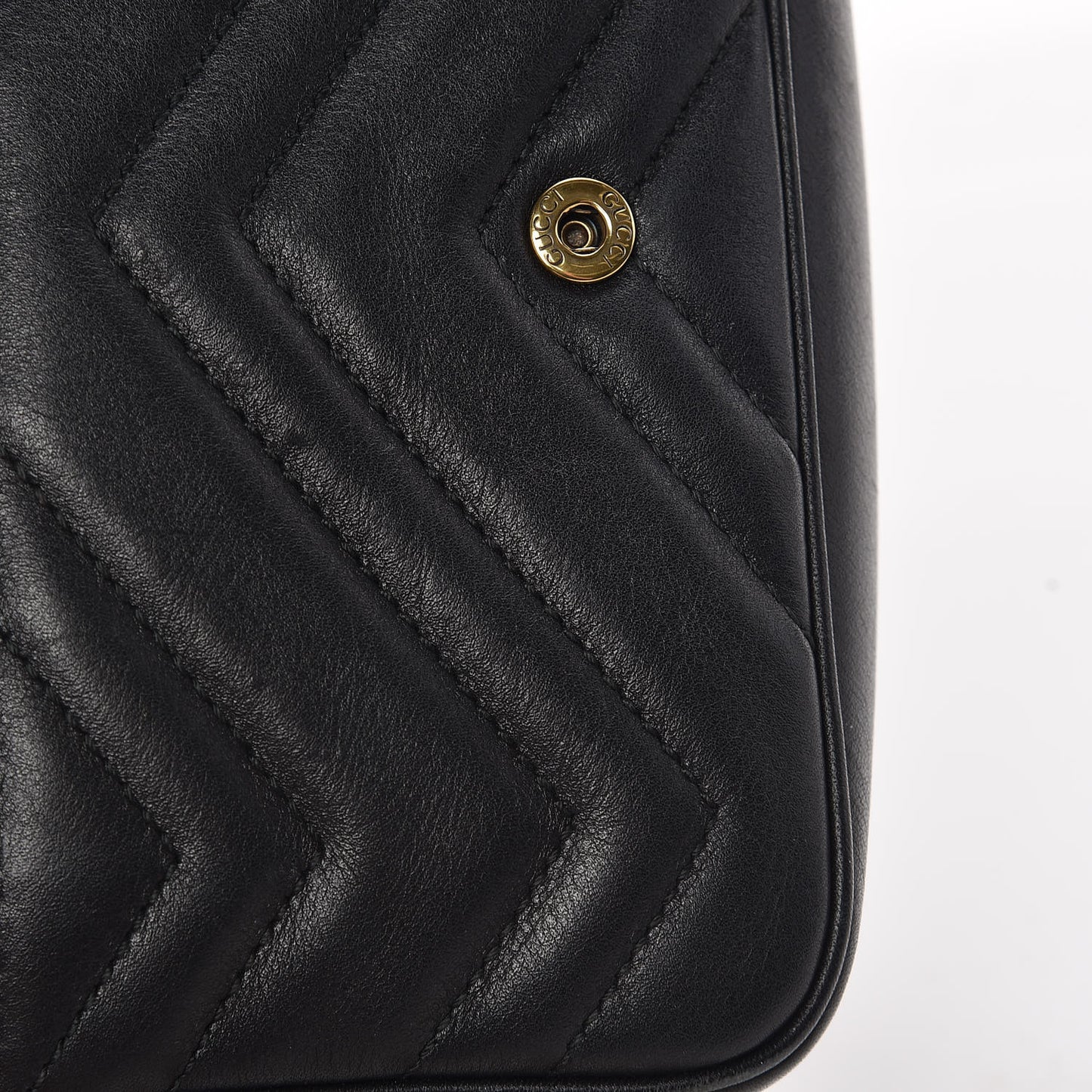 Calfskin Matelasse Super Mini GG Marmont Shoulder Bag Black