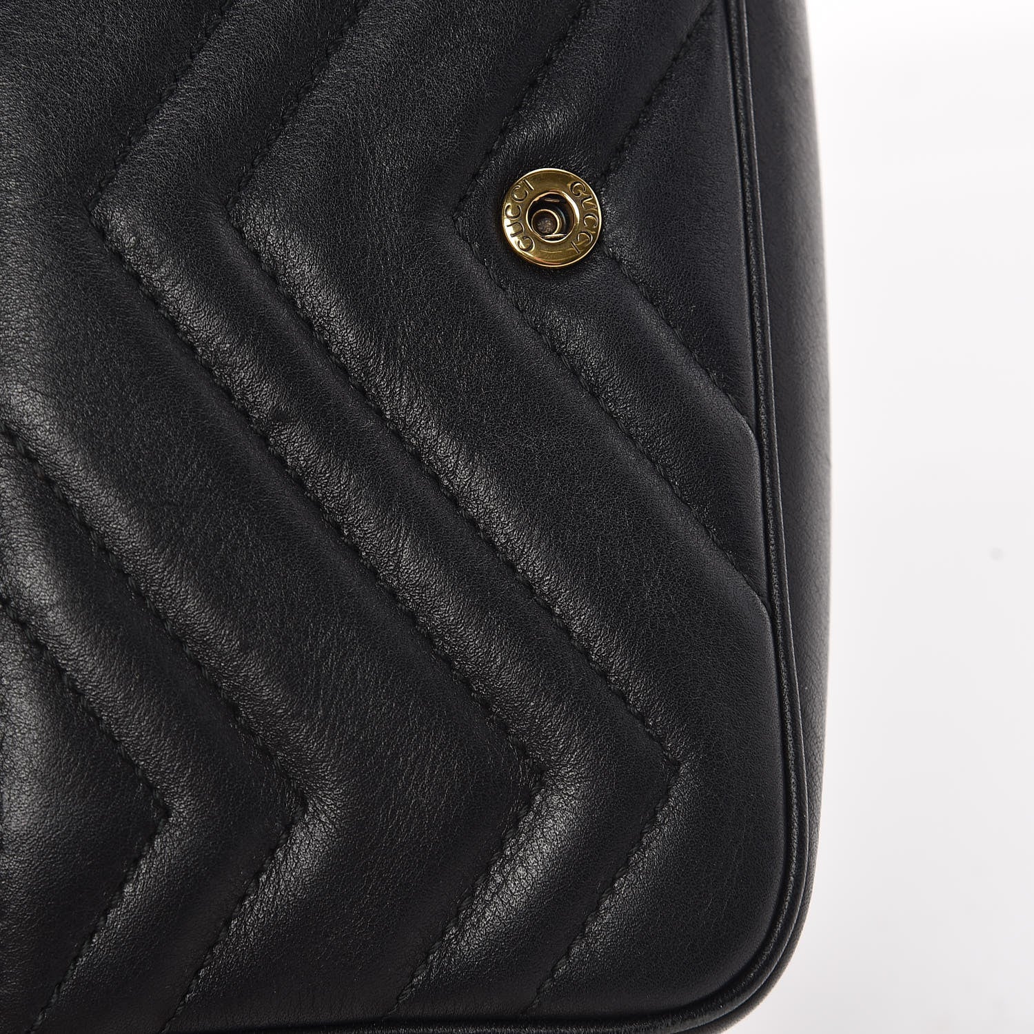 Gucci Calfskin Matelasse Super Mini GG Marmont Shoulder Bag Black 13 of 15