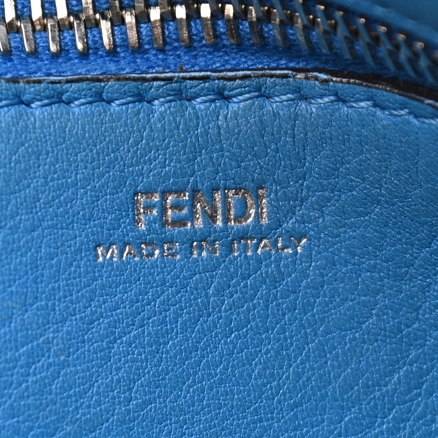 Fendi Vitello Baltico Dolce DotCom Satchel Black Blue Royal 8 of 14