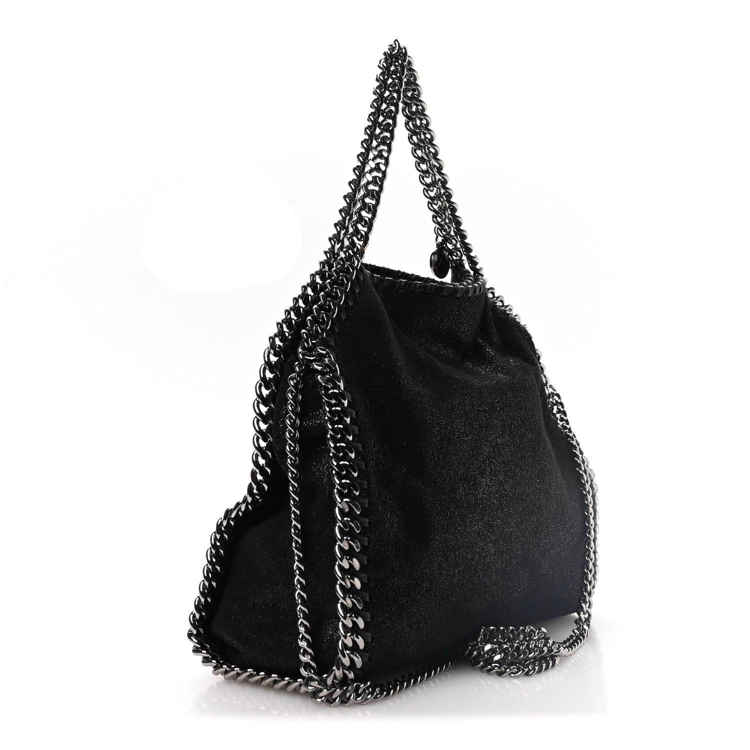 Stella McCartney Shaggy Deer Mini Falabella Tote Black 3 of 10