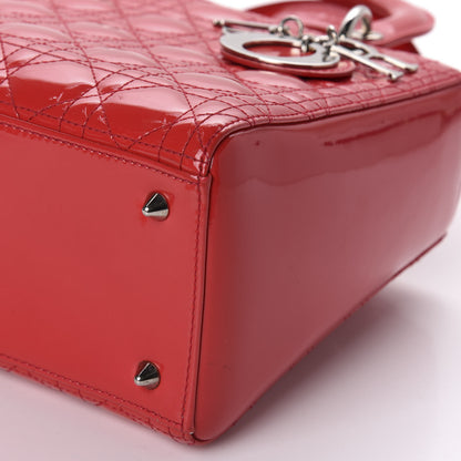 Christian Dior Patent Cannage Medium Lady Dior Red 7 of 10