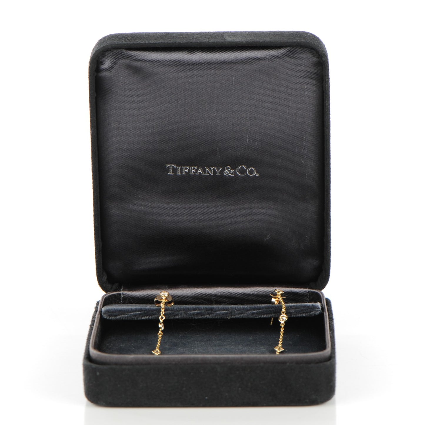18K Yellow Gold Elsa Peretti Diamonds by the Yard Drop Earrings