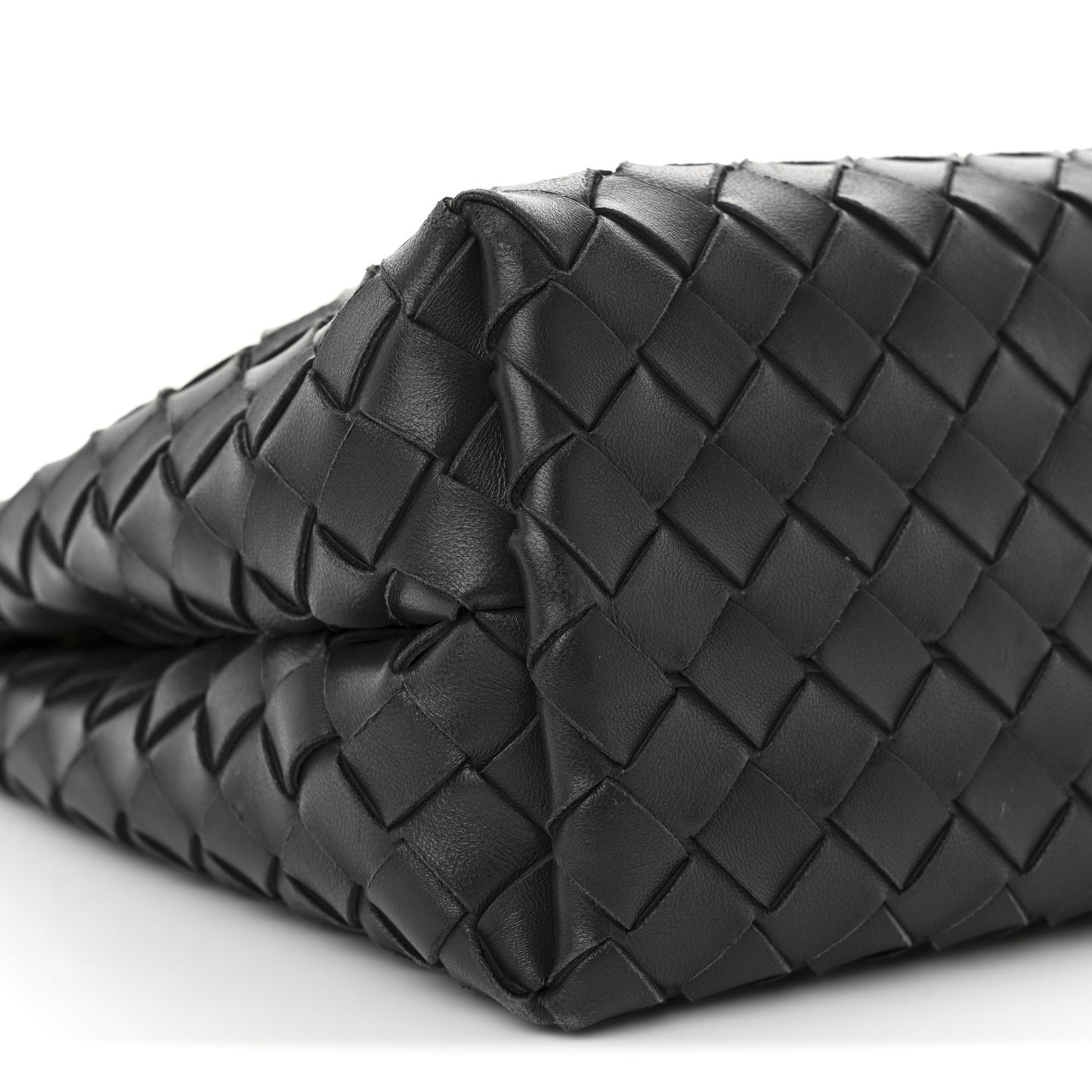 Nappa Intrecciato Small Andiamo With Chain Shoulder Bag Black