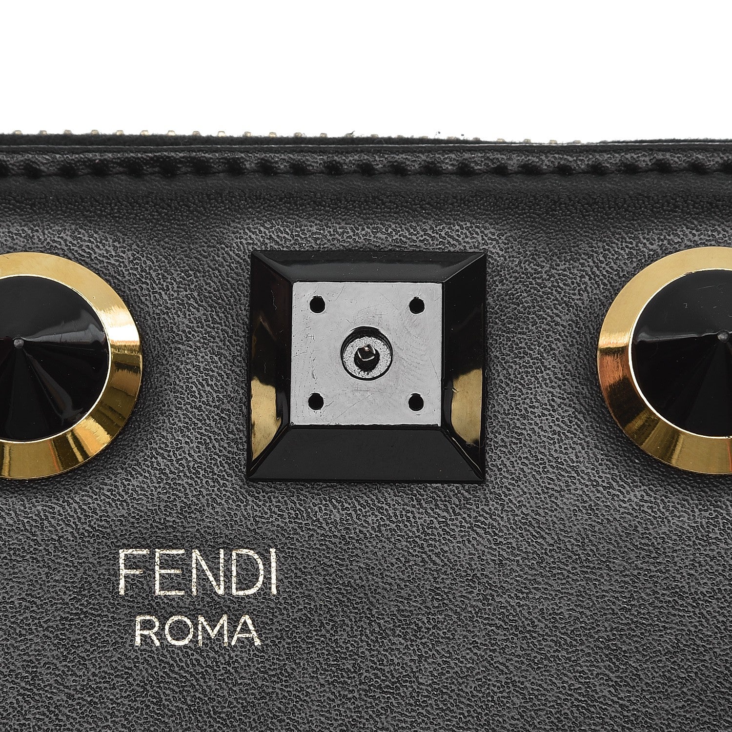 Fendi Vitello Rainbow Continental Wallet Black 3 of 10