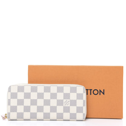 Louis Vuitton Damier Azur Clemence Wallet Rose Ballerine 7 of 7