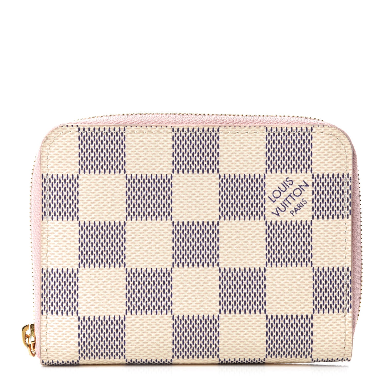 Louis Vuitton Damier Azur Zippy Coin Purse Rose Ballerine 1 of 8