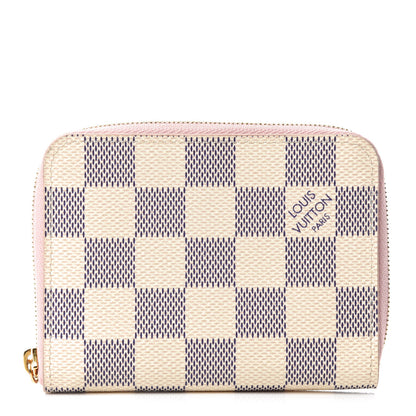 Louis Vuitton Damier Azur Zippy Coin Purse Rose Ballerine 1 of 8