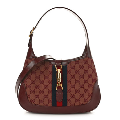Gucci Monogram Azalea Calfskin Web Small Jackie 1961 Hobo Sahara Rubino Chardonnay 1 of 9