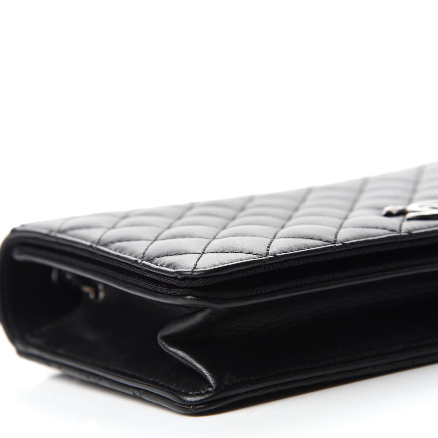 Calfskin Quilted Small Ballerine Flap Black