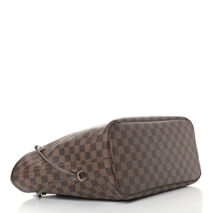 Louis Vuitton Damier Ebene Neo Neverfull MM Rose Ballerine 4 of 12
