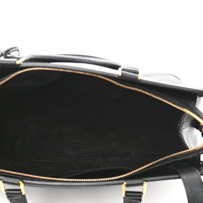 Celine Grained Calfskin Medium Cabas De France Black 5 of 10