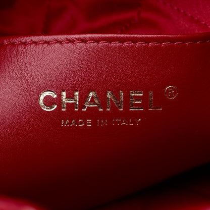 Chanel Shiny Calfskin Quilted Mini Chanel 22 Red 6 of 10