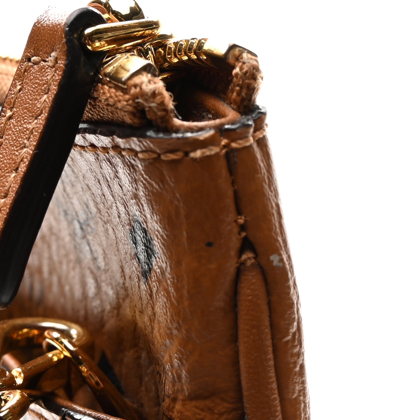 Visetos Medium Crossbody Pouch Cognac