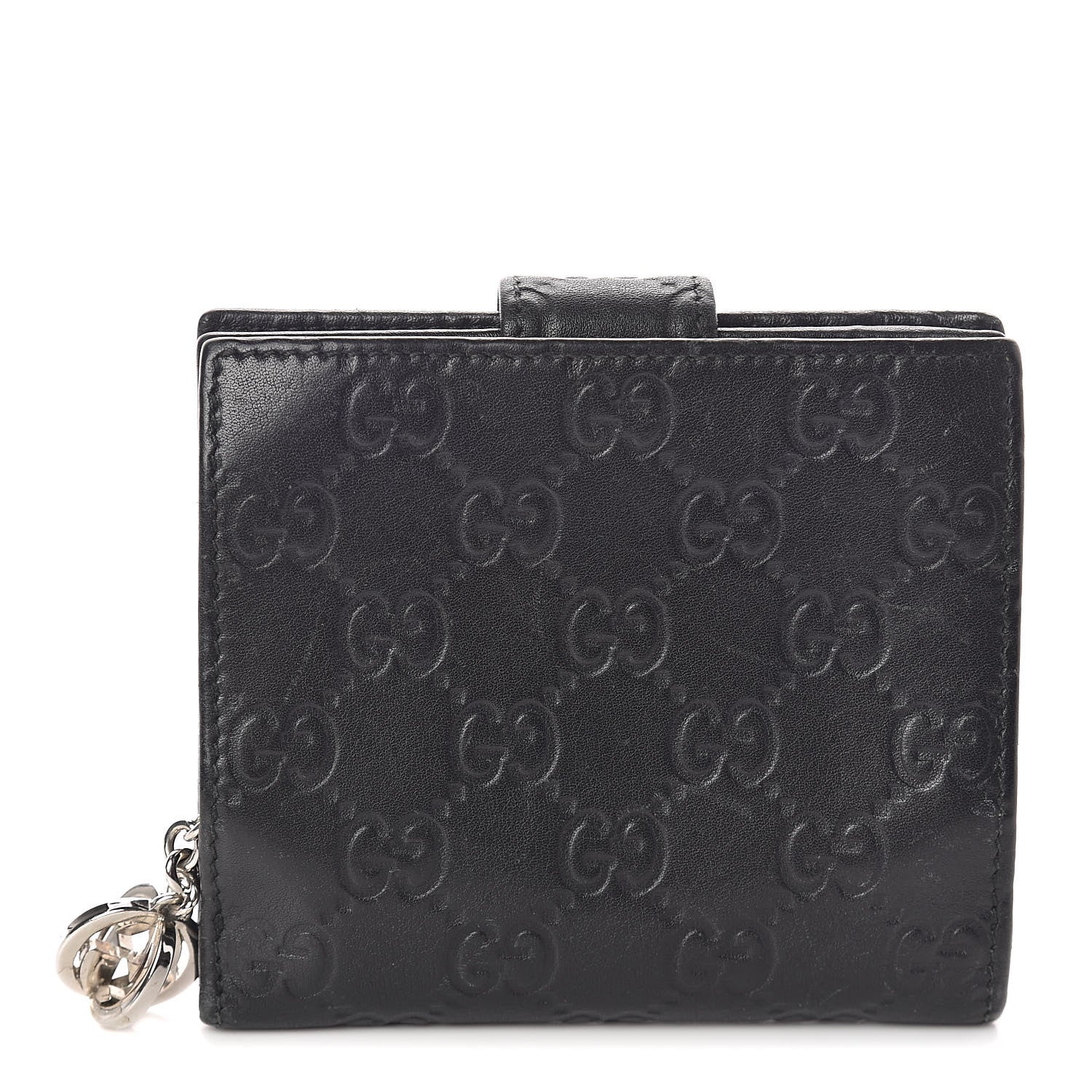 Gucci Guccissima Twins French Wallet Black 1 of 6