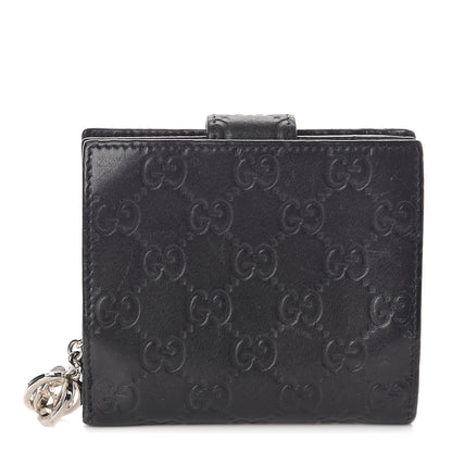 Gucci Guccissima Twins French Wallet Black 1 of 6