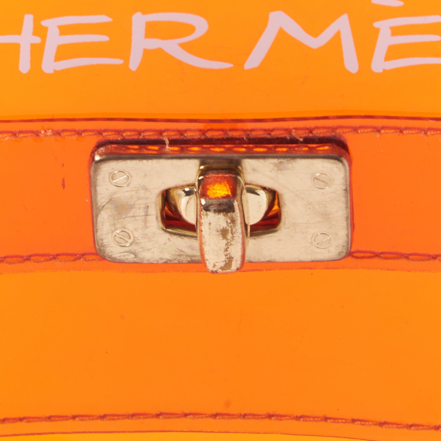 Hermes Vinyl Souvenir De L'Exposition Kelly Orange 8 of 8