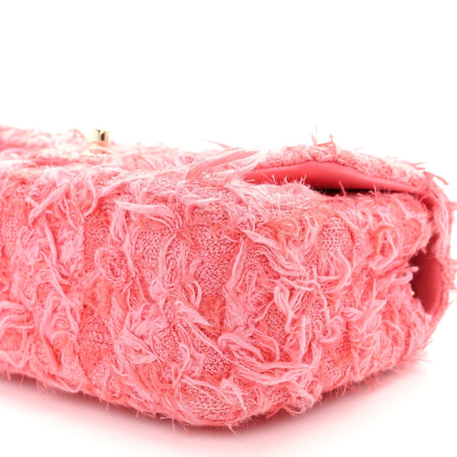 Chanel Tweed Quilted Mini Rectangular Flap Pink 10 of 10