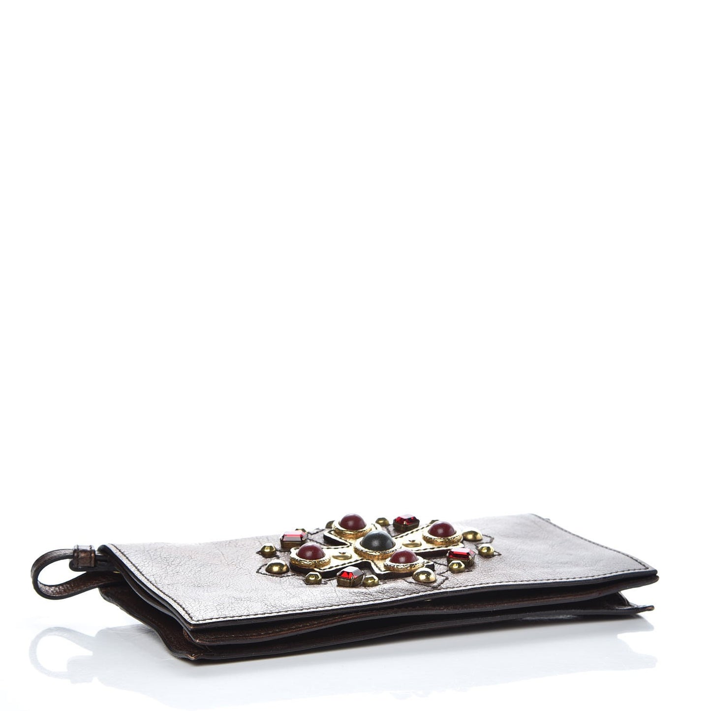 Metallic Calfskin Byzance Flap Bronze