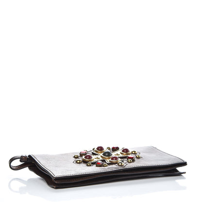 Saint Laurent Metallic Calfskin Byzance Flap Bronze 4 of 10